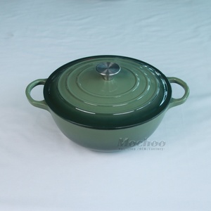 <span class=keywords><strong>Cocotte</strong></span> <span class=keywords><strong>en</strong></span> émail pour four hollandais <span class=keywords><strong>en</strong></span> <span class=keywords><strong>fonte</strong></span> avec couvercle Mochoo avec logo personnalisé batterie de cuisine <span class=keywords><strong>en</strong></span> métal durable - Product Image 1