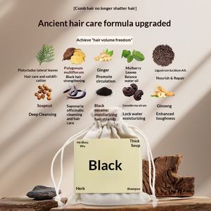 Savon Solide Artisanal He Shou Wu aux Feuilles de Genévrier – Contrôle du Sébum, Volumisant, Léger, Naturel, aux Acides Aminés et Herbes - Product Image 2