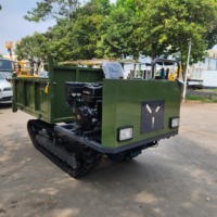 Camion chenillé tout-terrain de 2 tonnes avec chenilles en caoutchouc épaissies, mini-transporteur chenillé, benne hydraulique