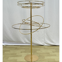 Support de fleurs en métal rond lisse or haut socle piédestal pièce maîtresse de mariage décoration de Table support de fleurs à vendre