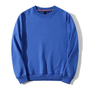 Sweat-shirt à capuche en Polyester, en coton éponge français, couleur bleue, en Spandex, le moins cher