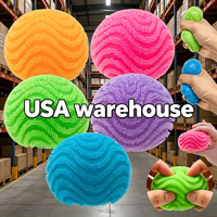 Balle anti-stress mignonne et moelleuse à remontée lente, avec extérieur en peluche douce et texture velours, jouet à presser anti-stress, entrepôt USA