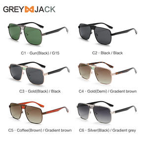 Gafas de sol polarizadas Greyjack para hombre, montura metálica negra, lentes TAC, protección UV400 para conducir, pescar, hacer ciclismo y salidas - Product Image 5