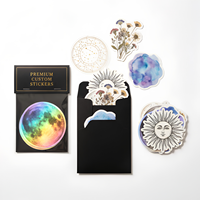 Paquete de Pegatinas Personalizadas al por Mayor con Logotipo de Marca, Diseño Motivacional de Dibujos Animados, Adhesivas, Resistentes al Agua, de Vinilo PVC, Troqueladas, para Venta al por Menor