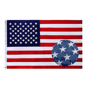 Fornitore Professionale Cinese di Bandiere Americane Ricamate di Alta Qualità in Tessuto di Poliestere, Bandiera Americana Classica - Product Image 2