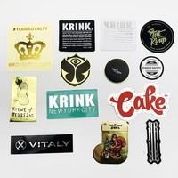 Autocollants personnalisés en PVC autocollants avec logo, impression personnalisée, matériau métallique or et argent, autocollants découpés à la forme, imperméables