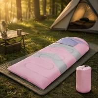 3-Jahreszeiten Wasserdichter Ultraleichter Schlafsack für Erwachsene Camping Wandern Reisen Nylon Rechteckiges Design