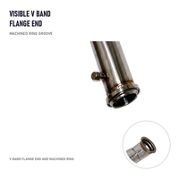 Paire de downpipes à ajustement direct avec bouclier thermique pour Mercedes AMG G63 W464 4.0T M177 V8 2019 à 2024 en acier inoxydable Gauche Droite