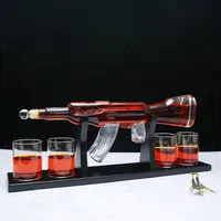 Decanter per vino in vetro borosilicato alto set regalo decanter per whisky ak 47 gun