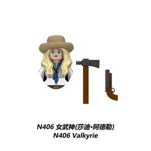 Accessoires de figurines de construction militaires américaines : Cowboy du Far West, Sheriff, Soldat de l'Armée, Modèle de jouet de construction MOC City - Product Image 4