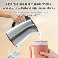 Bouteille d'eau et de smoothies 2-en-1 incassable et écologique de 770 ml avec poignée, couvercle et paille en silicone de qualité alimentaire durable
