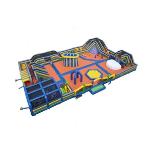 Giant Air Bouncer Inflatable Trampoline Theme Park Outdoor Playground Inflatable Big Bounce Obstacle Sport Park