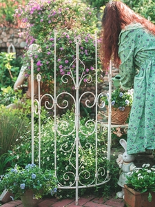 Support de plante grimpante en fer courbé de style pastoral <span class=keywords><strong>Monet</strong></span> Garden de Homechoice, petit et moyen, vintage, support de fleurs, clôture solide - Product Image 2
