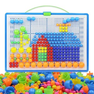 296 Perles <span class=keywords><strong>de</strong></span> construction en forme <span class=keywords><strong>de</strong></span> champignon, <span class=keywords><strong>Jeu</strong></span> <span class=keywords><strong>de</strong></span> puzzle 3D intelligent, Planche <span class=keywords><strong>de</strong></span> puzzle pour enfants, Jouets éducatifs - Product Image 2