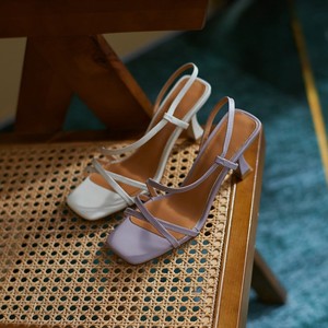 Sandali con cinturino a punta quadrata <span class=keywords><strong>da</strong></span> donna, nuovi eleganti tacchi a spillo per feste e matrimoni - Product Image 5