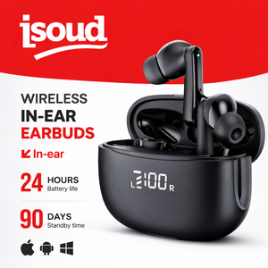 Écouteurs sans fil intra-auriculaires OEM ODM A8 Sport BT5.3 avec réduction de bruit ENC, son HIFI, affichage LED, étui de chargement, logo personnalisé, vente en gros, écouteurs IA - Product Image 1