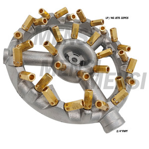 Fornello a <span class=keywords><strong>Gas</strong></span> da Cucina con 32 Bruciatori Nero - Product Image 3
