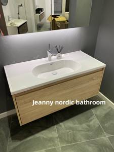 <span class=keywords><strong>Mueble</strong></span> de <span class=keywords><strong>Baño</strong></span> Moderno Minimalista de Pared con <span class=keywords><strong>Lavabo</strong></span> Integrado de Cuatro Lados con Bloqueo de Agua - Product Image 3