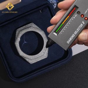 New Trendy Hip Hop Jewelry 925 <b>Sterling</b> <b>Silver</b> Fully Iced Out Moissanite <b>Watch</b> Bezel Moissanite <b>Watch</b> Cases - Product Image 4