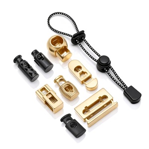 ตัวล็อคสายเชือกผูกสำหรับเสื้อผ้าตัวล็อคเชือกโลหะตัวล็อกแบบสลับสีทอง - Product Image 2