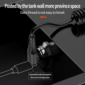 Có Thể Thu Vào Thiết Kế Mùa Xuân Tpu Xoắn Ốc Loại C 6A Curly USB C Cuộn Cáp Với Giao Hàng Điện 60W Nhanh Chóng Sạc Cáp - Product Image 4