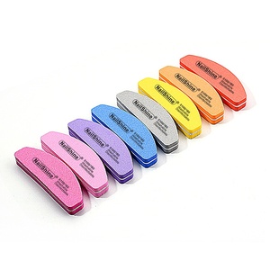 Mini Lima de Uñas de Esponja en Forma de Media Luna, Doble Cara, con Color, para Pulir y Lijar, Elástica, de EVA, Herramienta de Manicura para Salón - Product Image 5