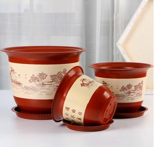 Nuova casa interna soggiorno verde paradiso albero degli uccelli <span class=keywords><strong>pianta</strong></span> con pelle di tigre orchidea verde vaso di fiori in resina per l'applicazione del giardino - Product Image 5