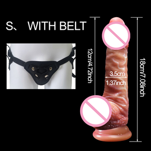 Produits pour adultes féminins forte ventouse pliable chair douce jouet sexuel réaliste <span class=keywords><strong>gode</strong></span> en Silicone liquide avec <span class=keywords><strong>ceinture</strong></span> pour les femmes - Product Image 5