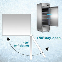 Congélateur vertical en acier inoxydable Réfrigérateur vertical de l'industrie Congélateur commercial en acier inoxydable à portée de 23 pi cu