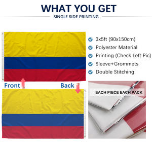 Bandera de Colombia 3x5 pies, Poliéster, Impresión a una Cara, Ojales de Latón, Cosida, Venta al por Mayor, 3x5 90x150cm, Bandera de la República de Colombia - Product Image 3