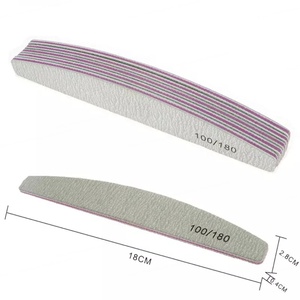 Kit de limes à ongles émeris double face grain 100/180 professionnel pour manucure et pédicure, personnalisable avec logo, pour salon - Product Image 5