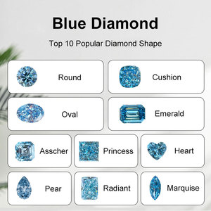 Diamante Azul Cultivado en Laboratorio Certificado por IGI de 1-5 Quilates, Corte Asscher Vívido, Radiante en Forma Elegante, Diamantes Sueltos para Engaste en Joyería - Product Image 5
