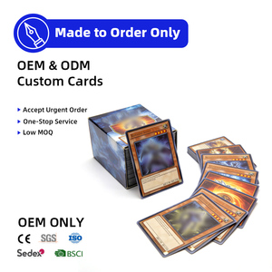 Cartes à collectionner TCG holographiques personnalisées, jeu de cartes à collectionner mignon de style dessin animé, impression personnalisée avec jeu de cartes de société - Product Image 1