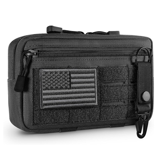 Outdoor Sport 1000D Nylon Tactical Molle Gadget Organizer Admin Waist Pouch Zipper EDC Utility Pouches