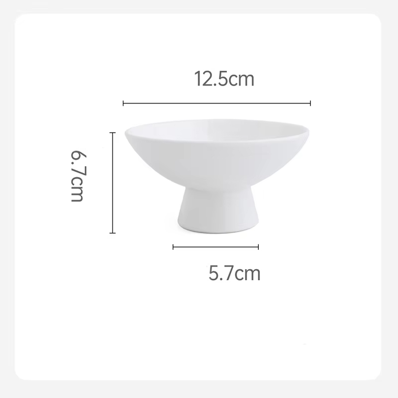 White 5-inch dwarf court bowl
