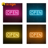 Enseigne LED personnalisée, enseigne néon ouverte, enseigne en acrylique suspendue, lumière néon pour magasin, bar, café, vitrine, enseigne commerciale
