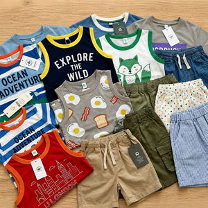 เสื้อผ้าเด็ก 4 ฤดู ชุดฤดูร้อน คละแบบ 0-12 ปี ไม่มีแบรนด์ ขายส่งจากโรงงาน สินค้าเกินออเดอร์ คละแบบเป็นมัด - Product Image 1