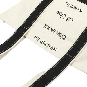 Tùy Chỉnh Tên Thương Hiệu Có Thể Tái Chế Đồng Bằng Chắp Vá Bông Vải Mua Sắm Tote Túi Với Túi - Product Image 3