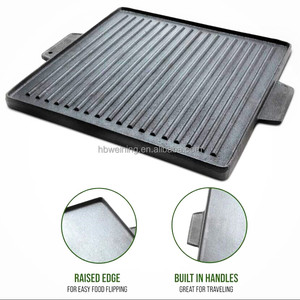 Gang đồ nấu nướng vỉ nướng Gang Bít Tết BBQ nướng vỉ nướng tấm vỉ nướng BBQ đảo ngược nướng PAN tấm - Product Image 6