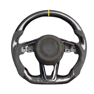 Volante de Cuero con Fibra de Carbono y LED Calefactable Personalizado para Mazda 3 Cx5 <span class=keywords><strong>Cx3</strong></span> Mx5 Cx9 Cx-5 50 2013 2014 2015 2016 2017 2018 <span class=keywords><strong>2019</strong></span> - Product Image 3