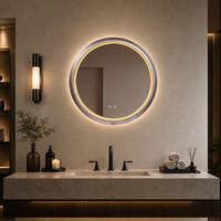 Miroir de salle de bain intelligent anti-buée rétroéclairé, miroir de maquillage, cadre tout en aluminium, miroir LED tout inclus, adapté aux hôtels