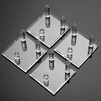 Présentoir acrylique transparent décoré de pierres minéraux diamants objets de collection de luxe présentoir en acrylique