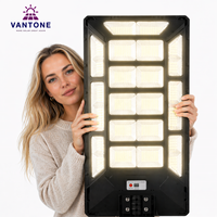 Lampe solaire LED tout-en-un 1000W 5000W avec capteur, IP65, pour éclairage de rue, mur et extérieur, télécommande pour cour et route