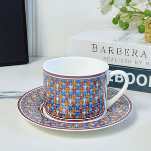 Hot Sale Nordic Luxury Pig Nose Pattern Ceramic Coffee Cup Saucer <b>Set</b> - Product Image 4