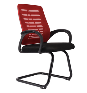 Casual Simple de malla de reunión para discutir rojo en la parte baja de la espalda lazo silla de oficina - Product Image 1