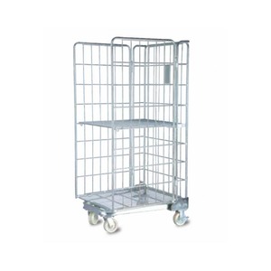 超市购物车价格优惠锌折叠卷集装箱杂货店用钢车 - Product Image 2