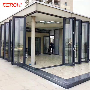 Di alta qualità a basso prezzo standard di taglio termico in alluminio Bi piega esterno in vetro Bifold pieghevole porte a fisarmonica - Product Image 2