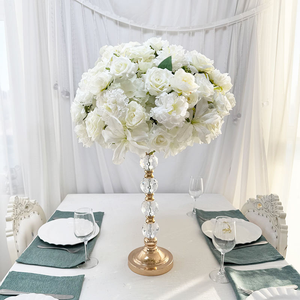 Customization <b>Flower</b> Ball <b>Artificial</b> <b>Flower</b> <b>Hydrangea</b> Rose Magnolia Wedding Table Centerpieces Decoration Floral Arrangement - Product Image 4