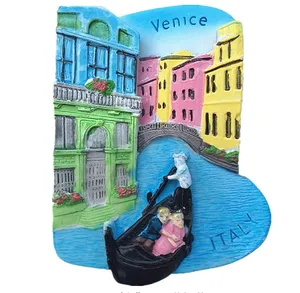Lembrança turística ímã de geladeira 3D italiano em resina Veneza