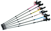 Alüminyum ve Karbon Fiber Teleskopik Kayak Batonları, Hafif 180-250g ve Ayarlanabilir Uzunluk 80-175cm